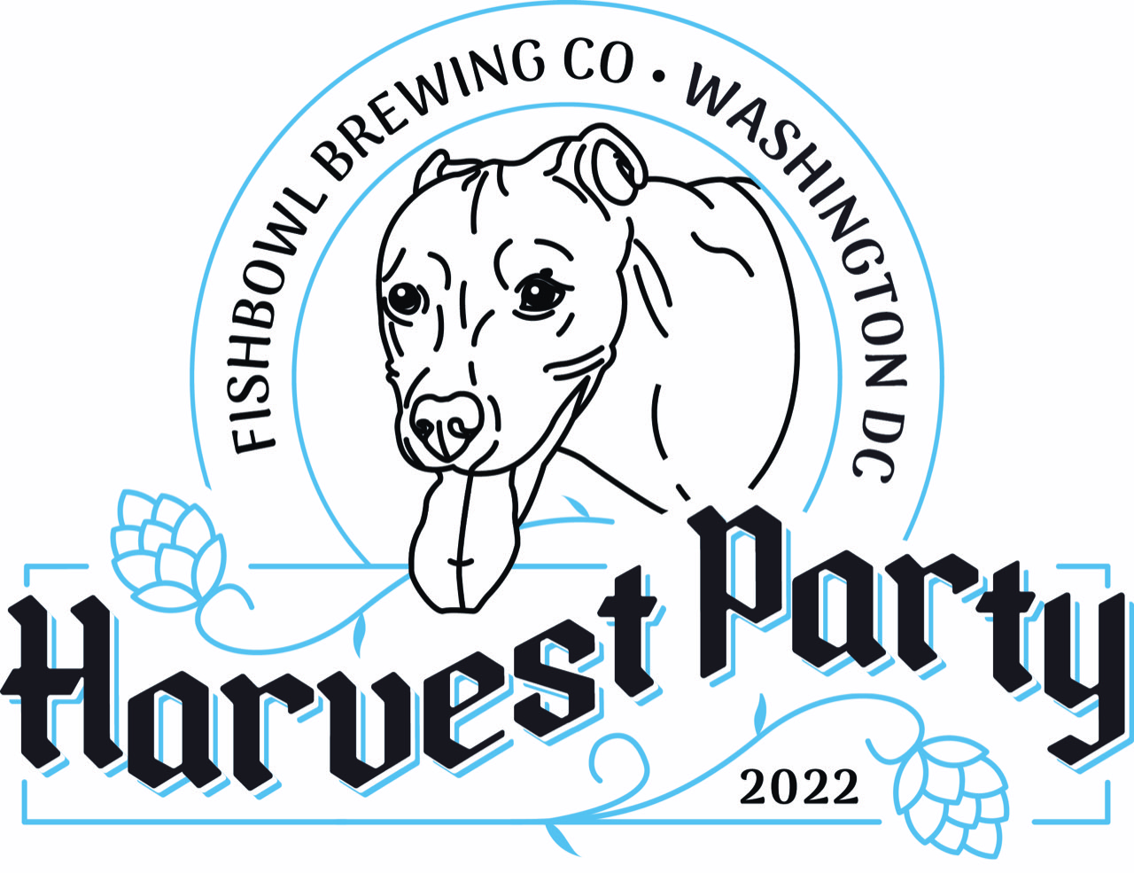 Party Logo for 2022, with a Dog