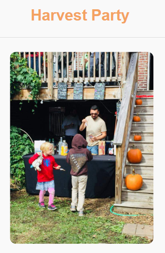 Kids and Pumpkins at the Party Bar
